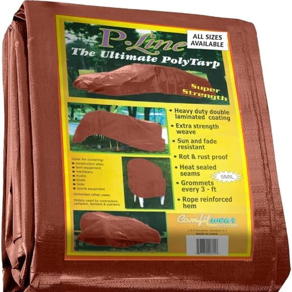 COMFITWEAR HYGRADE MULTIPLE USE TARP, 30 IN. X 50 IN., BROWN MTBR-3050 - Picture 1 of 7